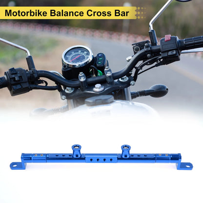 Balance Cross Bar 10mm/0.39" Dia Handlebars Blue for Motorcycle