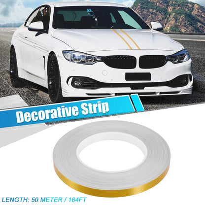 Strips 0.4" Width Decorative Gold Tone Waterproof Strips for Car Motorcycle