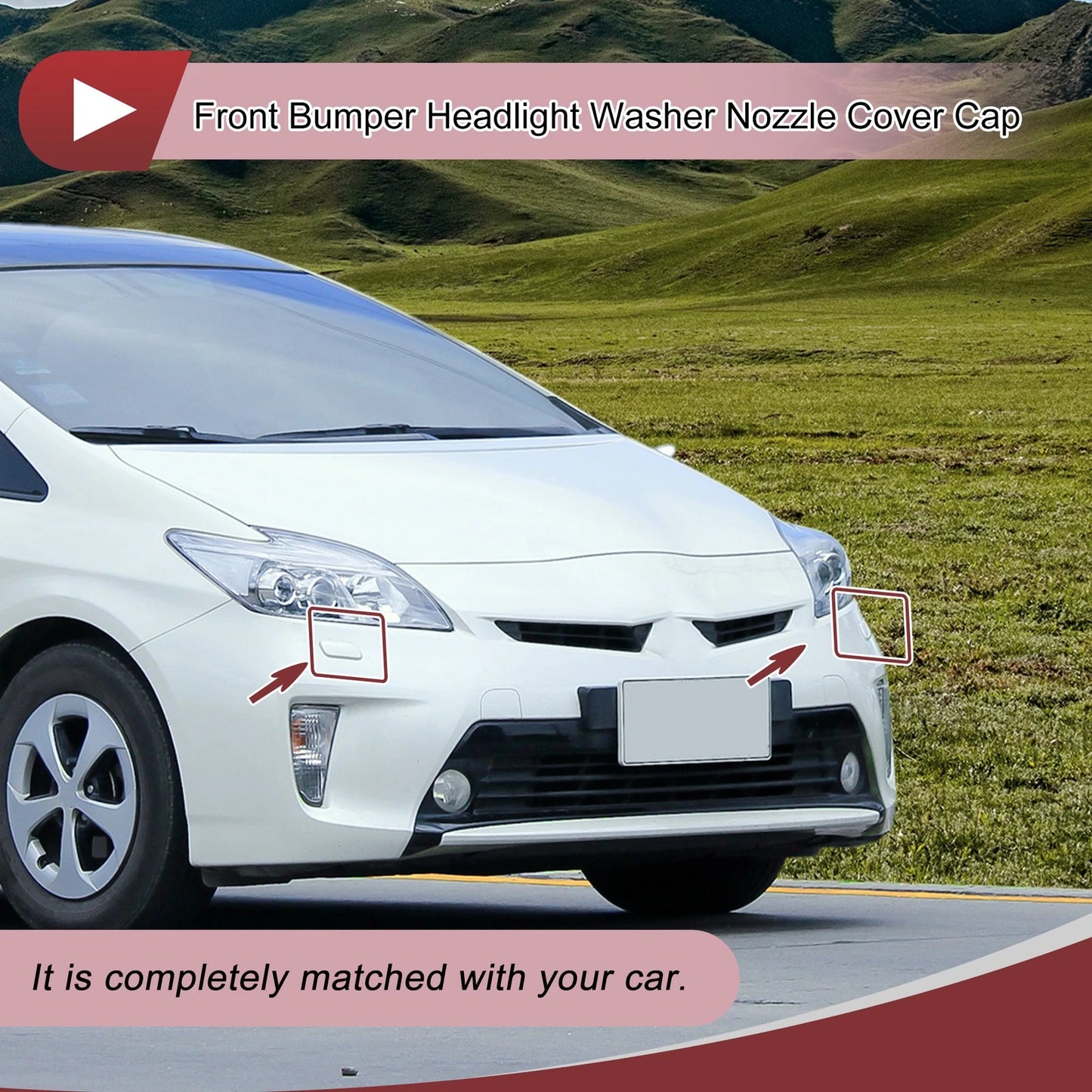 Front Bumper Headlight Washer Nozzle Cover for Toyota Aqua (2012-2020)