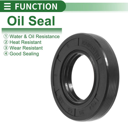 Oil Seal 5 Pcs Lip Seal Ring Rotary Shaft Seal NBR 30x55x10mm for TG4