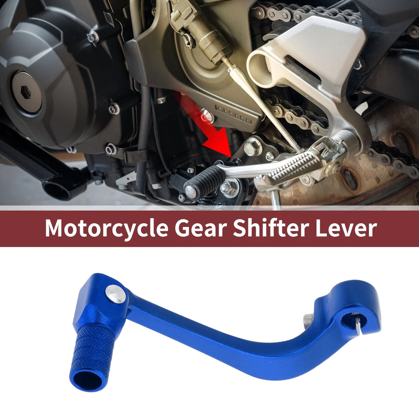 Folding Shifter Lever for Honda CRF110F (2013-2018) Blue