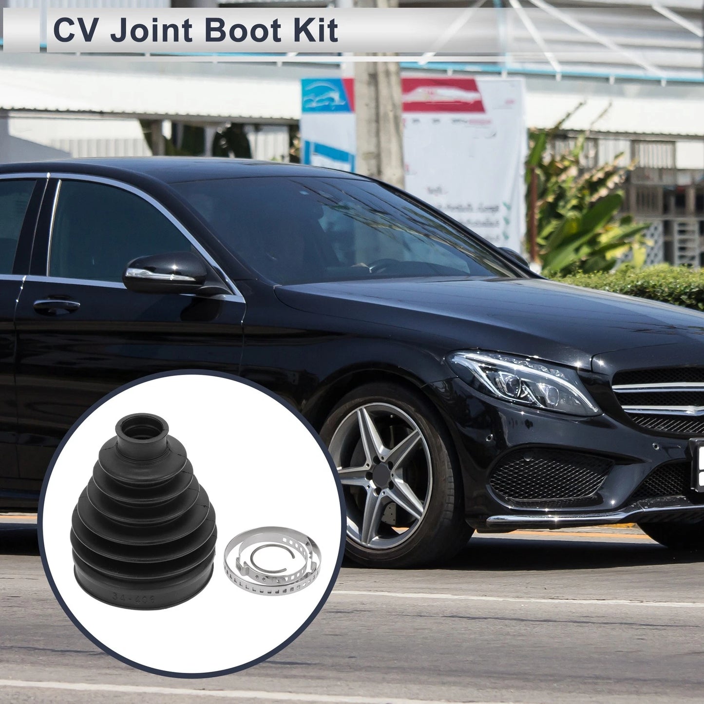 Inner CV Joint Boot Kit for Mercedes-Benz C300 (2008-2014) - 2 x Clamps
