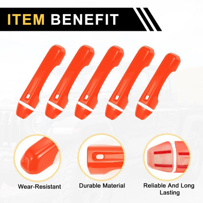 Door Tailgate Handle Cover  for Jeep Wrangler JL JLU (2018-2022) Orange