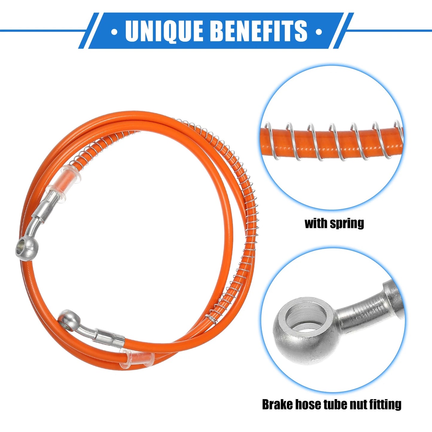 Hydraulic Brake Hose Line Pipeline 10mm Orange for Motorcycle