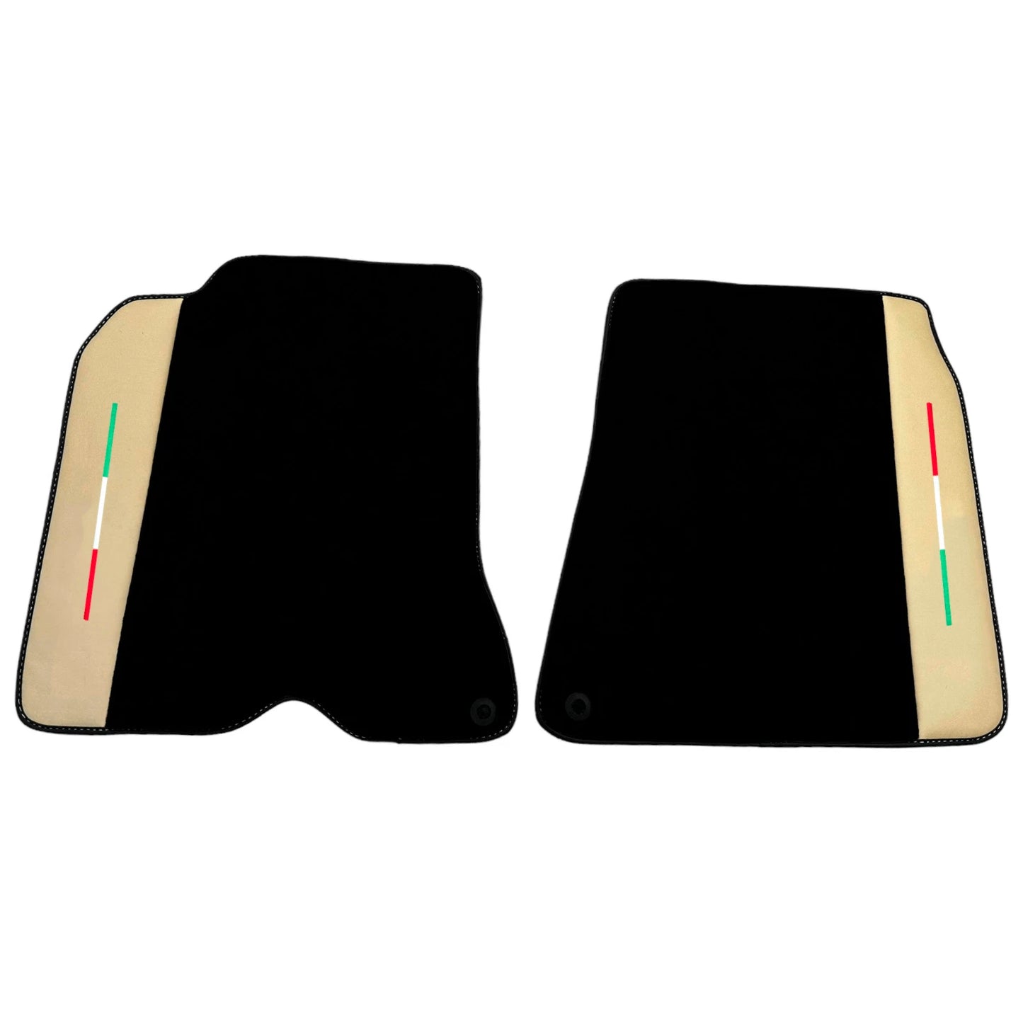Black Floor Mats for Ferrari California T (2015-2019) - Crema Nappa Leather