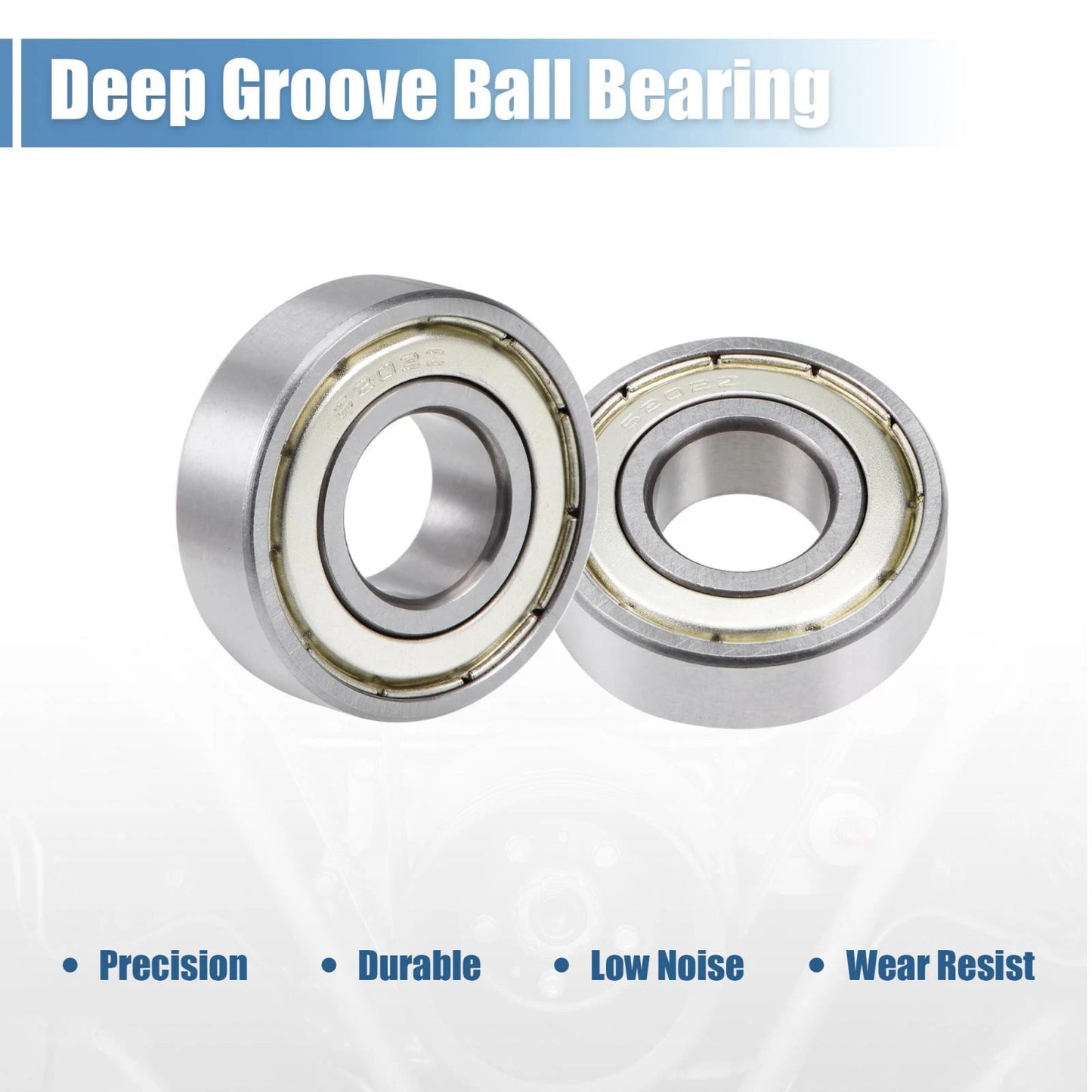 Deep Groove Ball Bearing 15x35x11mm Sealed Chrome Steel Z2 Bearing 5pcs