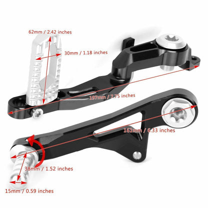 Foot Brake Lever Shifter Adjustable Silver for BMW R 1250 GS (2019-2023)