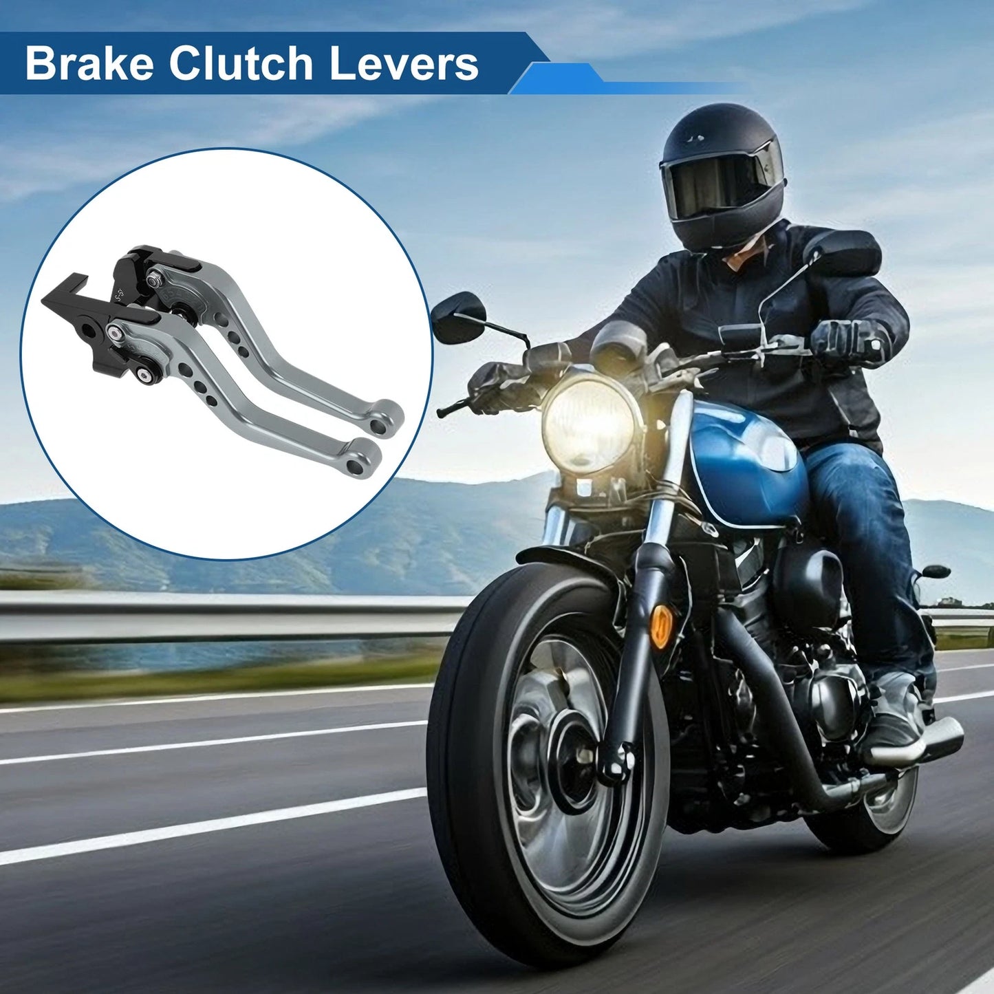 Short Brake Clutch Levers 1 pair Titanium Tone for Yamaha MT-10/FZ-10 (2017–2021)