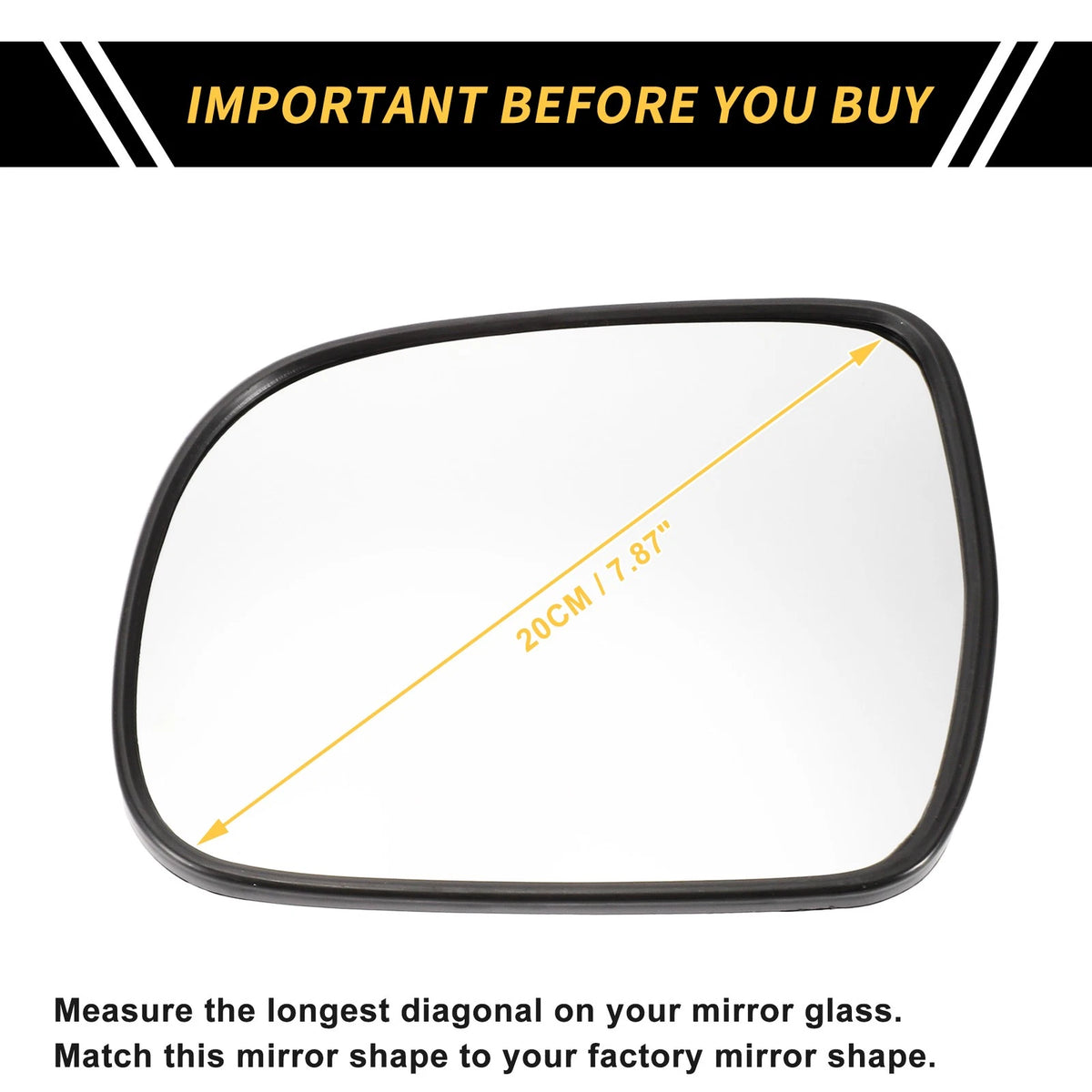 Heated Left Side Mirror Glass for Toyota Tacoma (2005-2011)
