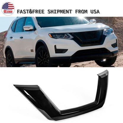 Gloss Black Front Bumper Grille Trim Molding for Nissan Rogue (2017-2020)