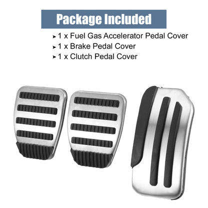 3 x Accelerator & Brake Pedal Covers for Nissan Juke, Leaf (2011-2018)