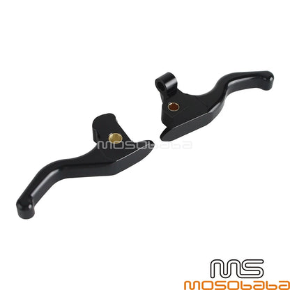 Black Brake & Clutch Hand Lever Set for Harley Touring, Street Glide (2008-2023)