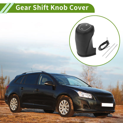Gear Shift Knob Cover for Chevrolet Malibu (2016-2020) Black Faux Leather