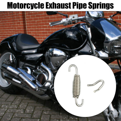 8 x Exhaust Pipe Spring 55mm 2.17" U-Shape Hook Silver Tone for Motorcycle