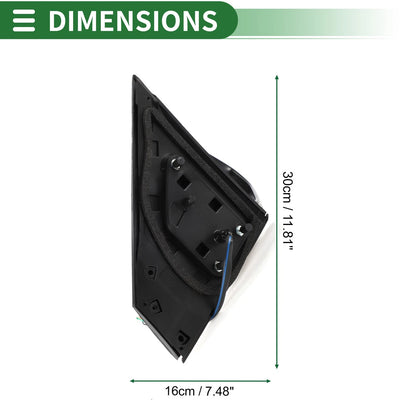Right Side Door Mirror for Nissan Sentra (2016-2019) Manual Folding Black