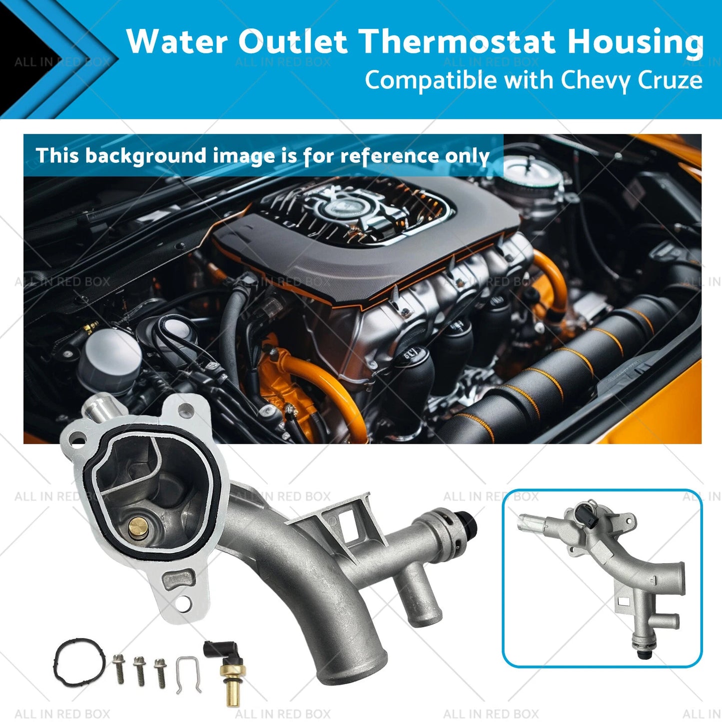 Water Outlet Thermostat Housing for Chevy Cruze 1.8L 1.4L (2011-2018)