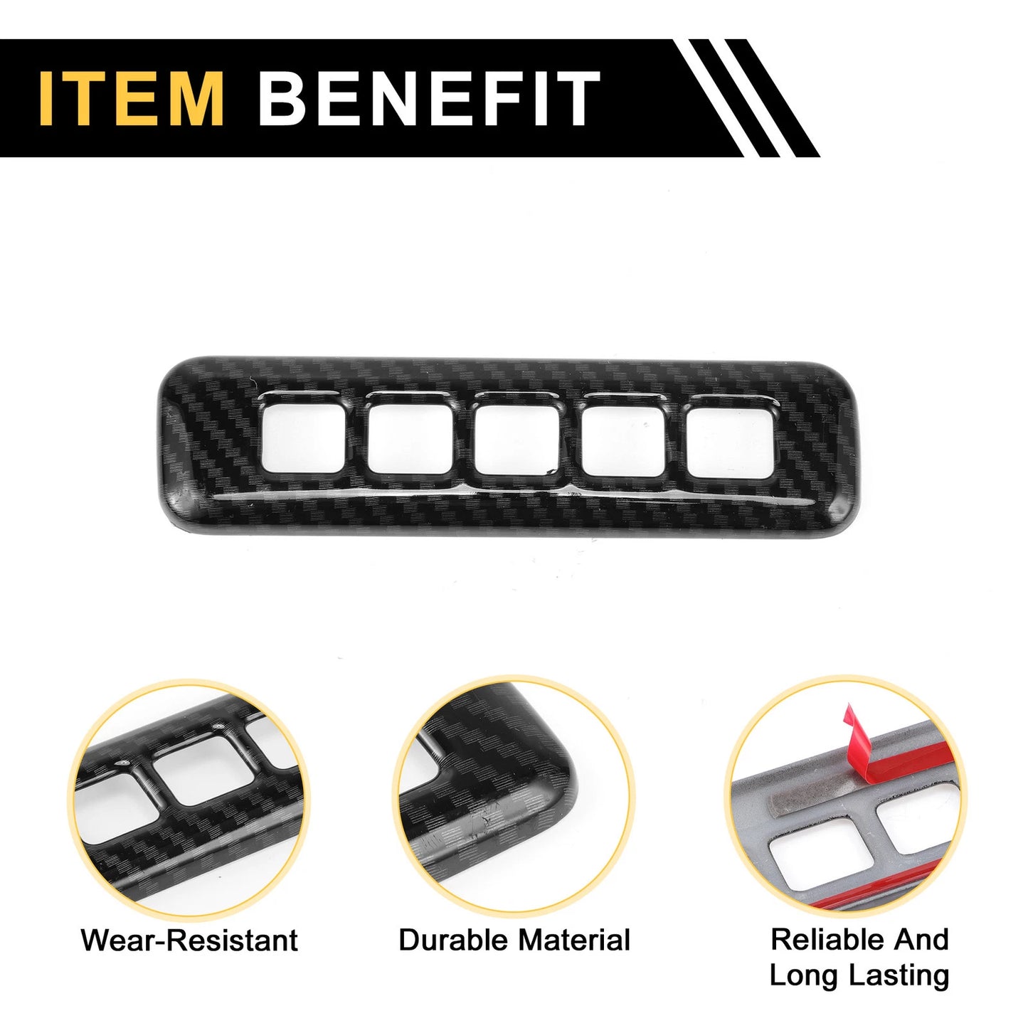 Carbon Fiber Keypad Button Trim Cover for Ford F-150 (2015-2023)