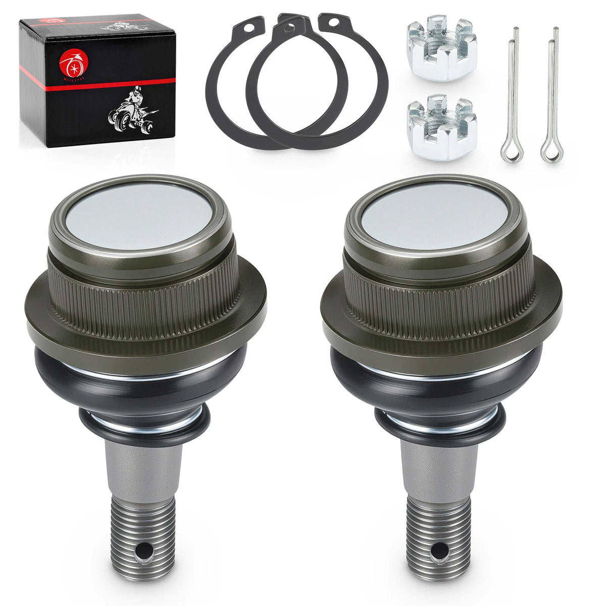 2 x Front Lower A Arm Ball Joint for Kawasaki Mule 600 610 (1999–2010)