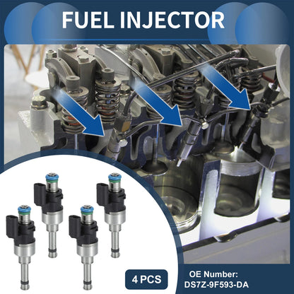 4 x Fuel Injectors for Ford Escape (2018-2019) 1.5L Black