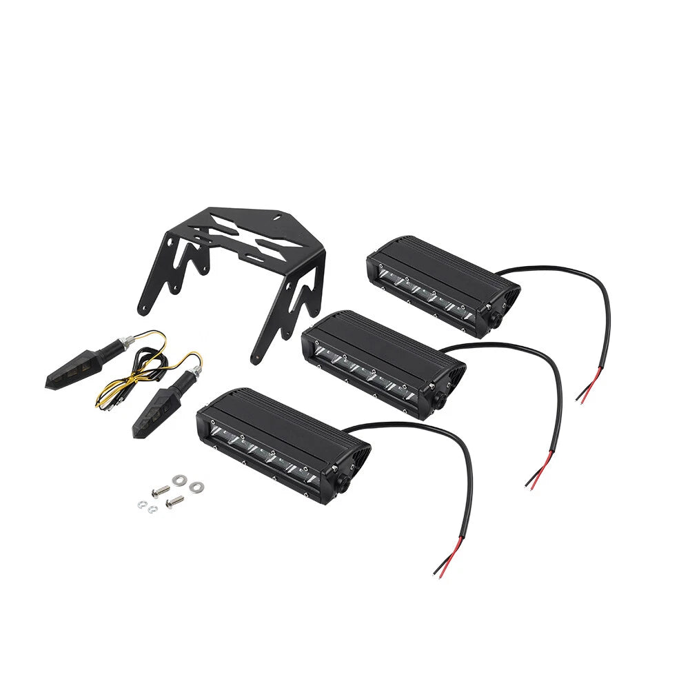 Triple Headlight Headlamp Kit for Honda Ruckus GY6 Scooter (2003-2023)