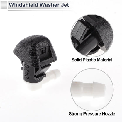 6 x Windshield Washer Nozzles & Hose Connectors for Honda