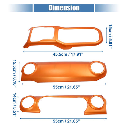 3 x Dashboard Gear Shift Panel Covers for Jeep Wrangler JL JLU Gladiator JT