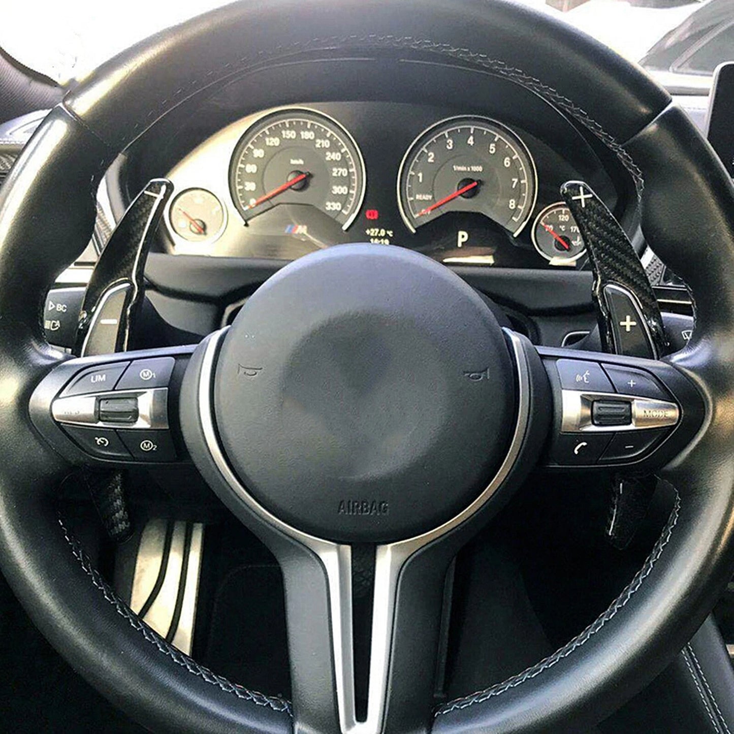 2 x Carbon Fiber Shift Paddle Extensions for BMW M2 M3 M5 M6 (2014-2018)