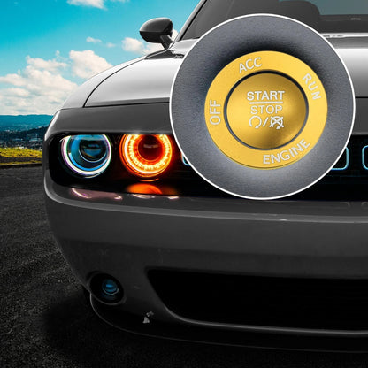 Engine Start Stop Button Cover Trim Kit for Dodge Charger Challenger Gold Tone
