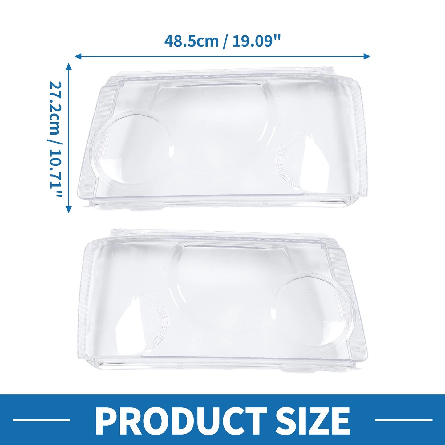Front Left Right Headlight Lens Covers for Land Rover Range Rover Sport (2006-2013)