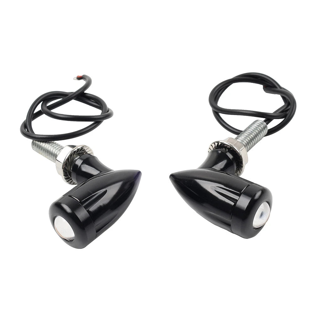 Mini Turn Signal Light Blinker Black for Harley Bobber Cafe Racer