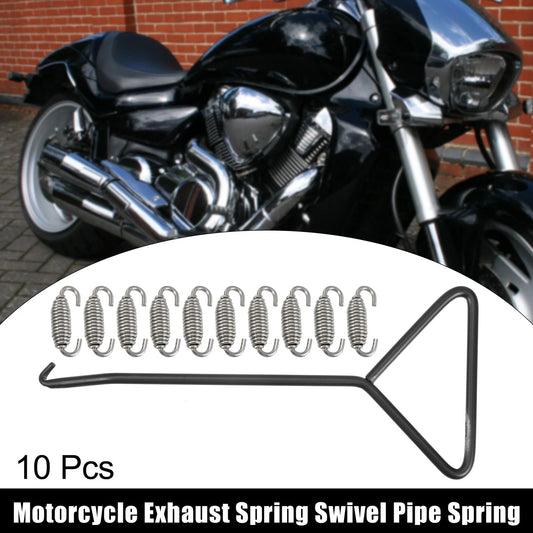 10x Exhaust Pipe Spring 54mm 2.13" Stainless Steel for Motorcycles
