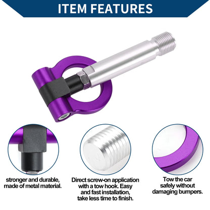 Tow Hook for Toyota Yaris 23cm Purple (2020-2023)