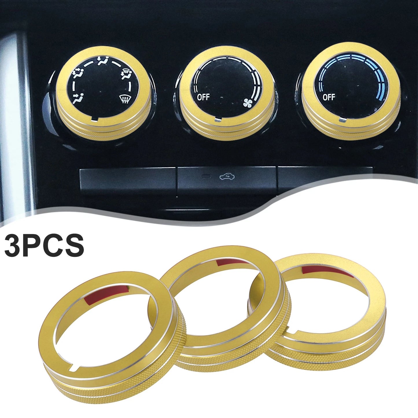 AC Switch Knob Cover 3 x Pcs for Mazda CX-3 (2015)