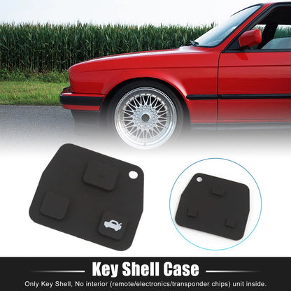 Key Fob Shell Case Pad for Toyota Avensis Corolla Rav4 3 Button Black