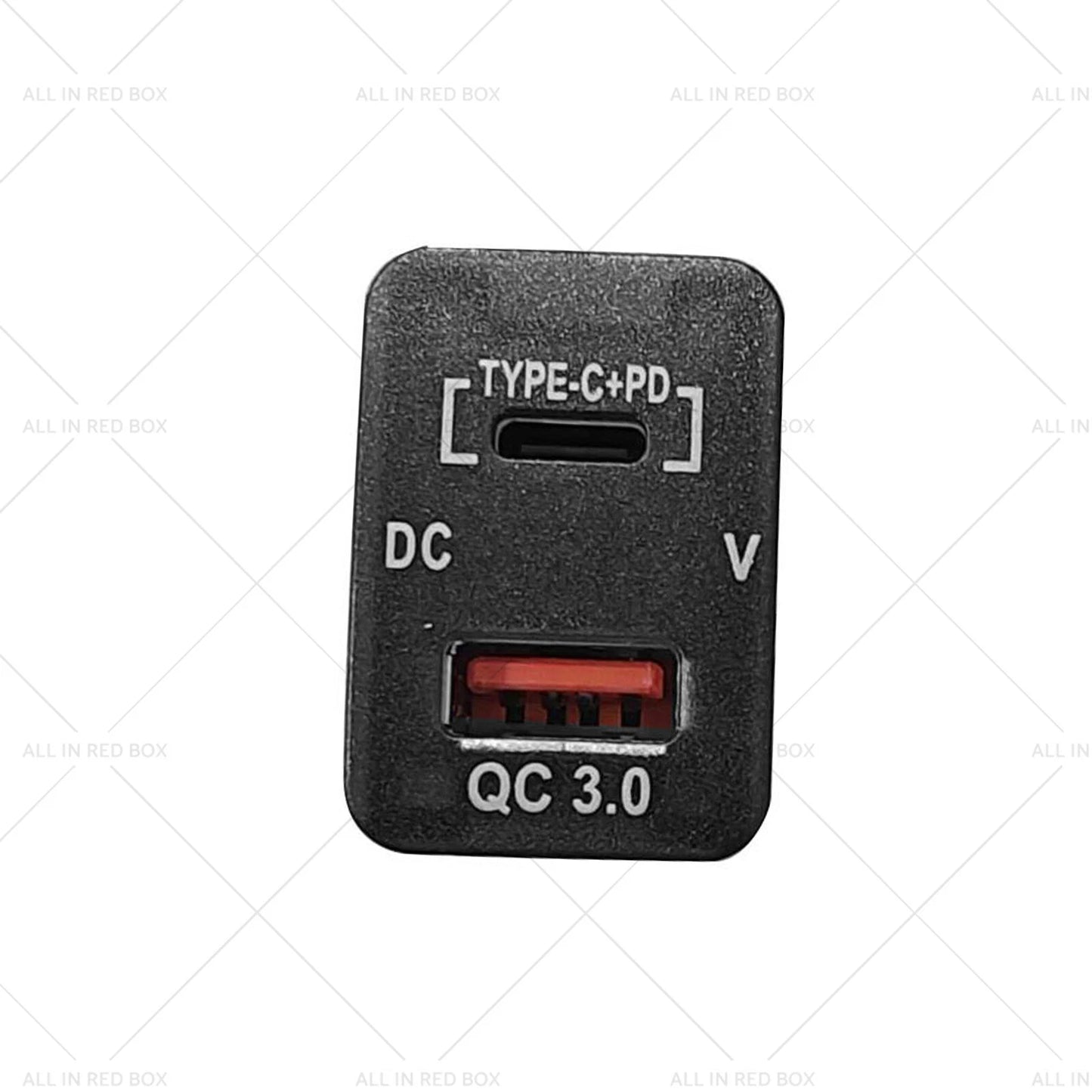 C + Volt QC 3.0 USB Charger for Toyota Hilux Prado (12-20) - Blue LED