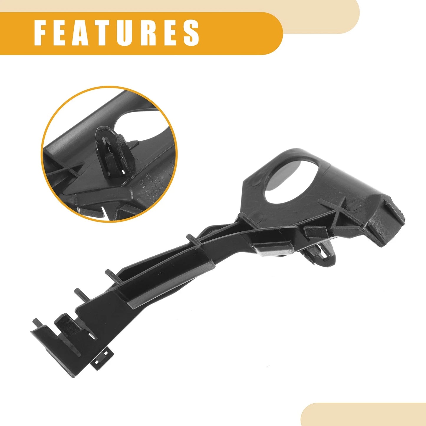 Front Bumper Support Bracket for Toyota Corolla (2002-2007) - 1 Pc Black