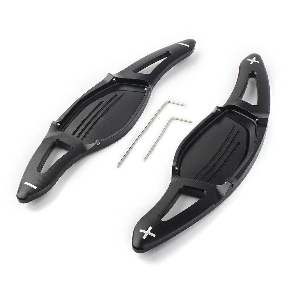 Black 2 x Steering Wheel Paddle Shifter Extensions for Audi R8 RS3 RS4 RS5 TT RS