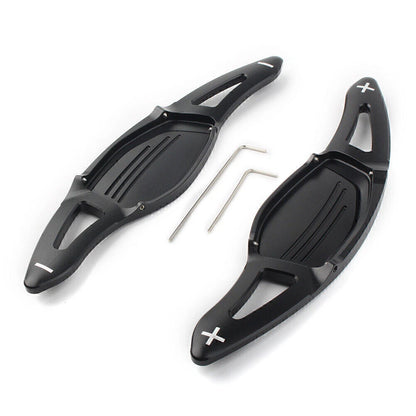 Black 2 x Steering Wheel Paddle Shifter Extensions for Audi R8 RS3 RS4 RS5 TT RS