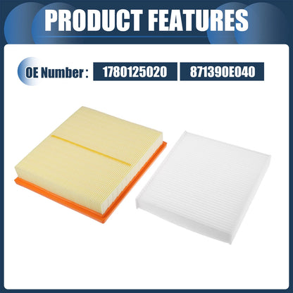 Engine Air Filter Set No.1780125020 for Toyota Camry RAV4 (2018-2023)