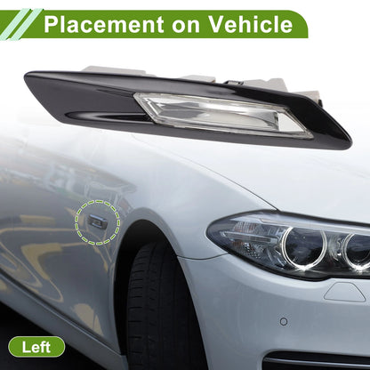 1 Pc Left Side Marker Light Cover for BMW 528i (2011-2016) Black