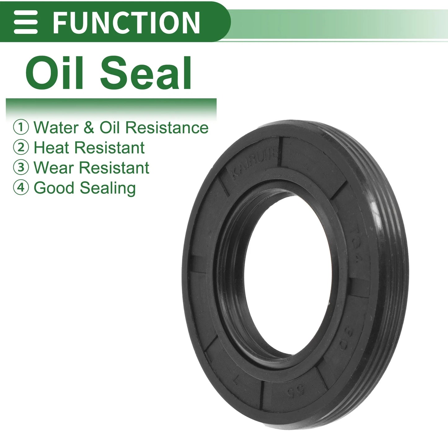 Oil Seal / 30x55x7mm / TG4 Lip Seal Ring Rotary Shaft Seal NBR Black