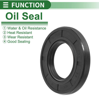Oil Seal / 30x55x7mm / TG4 Lip Seal Ring Rotary Shaft Seal NBR Black