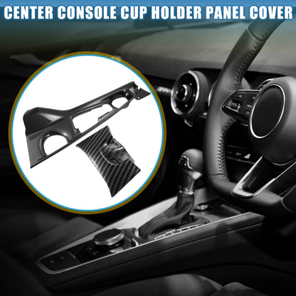 Center Console Cup Holder Cover Trim for Toyota CHR (2017-2021) Black