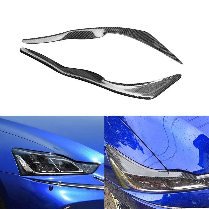 Carbon Fiber Headlight Eyelid Cover Eyebrows fits Lexus IS200t IS250 IS350 17-19