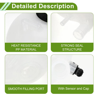 Coolant Expansion Overflow Tank with Cap for Mercedes-Benz Viano (2003-2014)