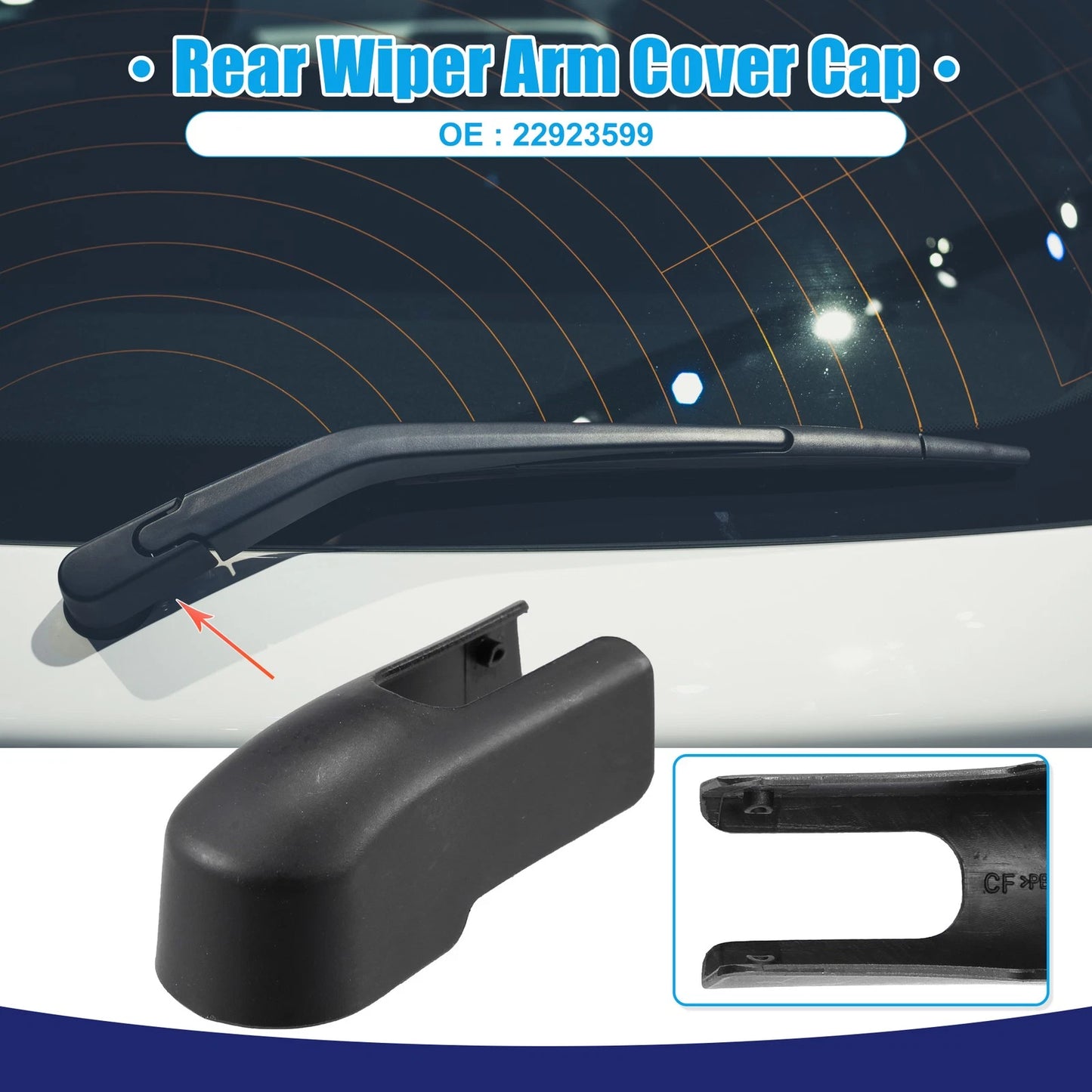 Rear Windshield Wiper Arm Nut Cover for Jeep Renegade (2015-2022)