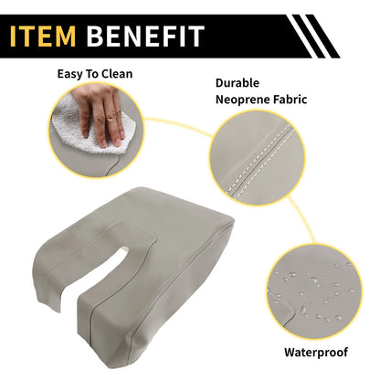 Center Console Lid Armrest Cover for Toyota Tundra (2014-2021) Microfiber Leather