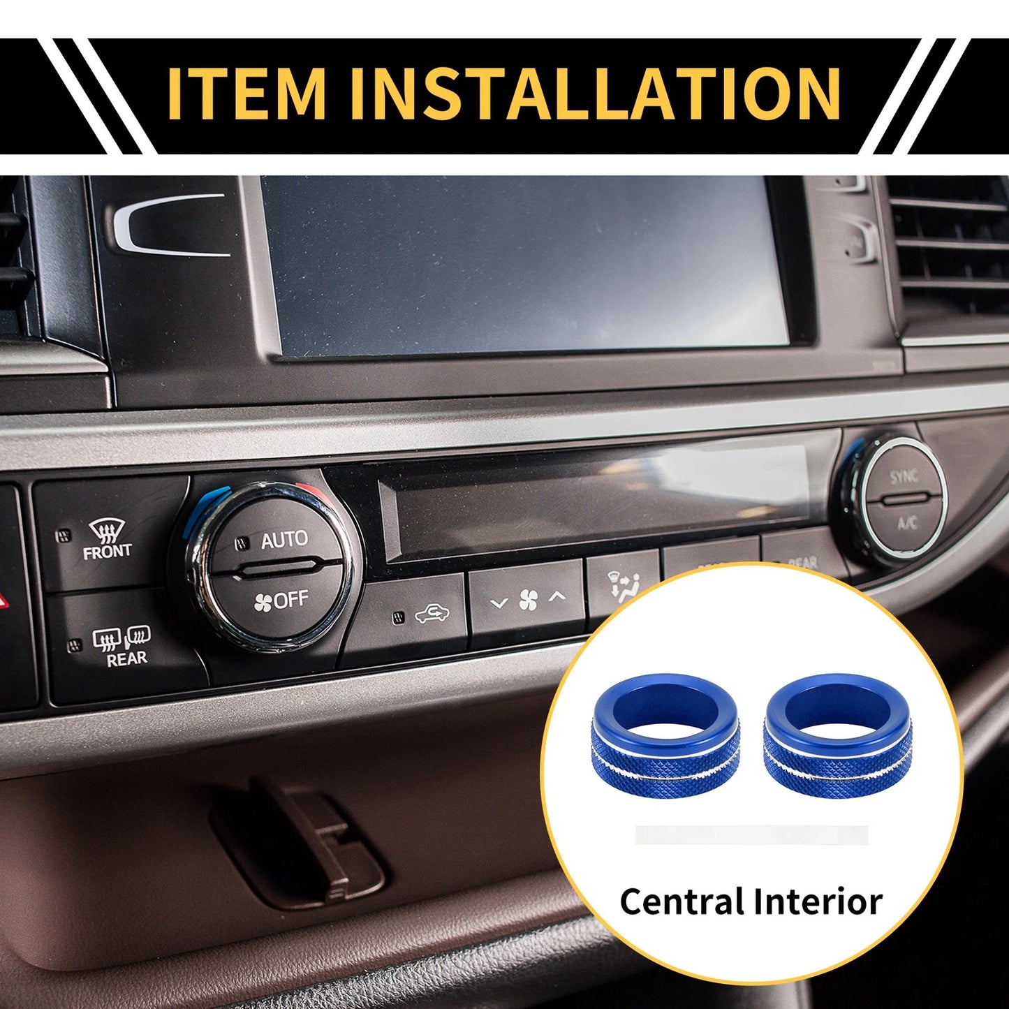 Audio Volume Tune Switch Knob Cover Ring for Toyota Tacoma (2020-2023)