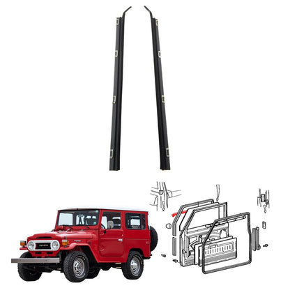 Front Door Glass Weatherstrip for Toyota Land Cruiser BJ41 FJ45 HJ47