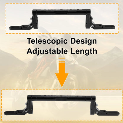 Balance Handle Bar Extender Bracket Center Hole Black for Motorcycle